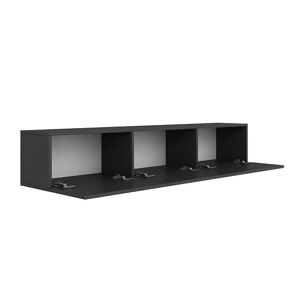 HABITAT ET JARDIN - Meuble TV en bois "West" 150 x 32 x 30 cm - Anthracite - large