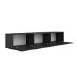 HABITAT ET JARDIN - Meuble TV en bois "West" 150 x 32 x 30 cm - Anthracite - vignette