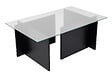 HABITAT ET JARDIN - Table basse en verre "Vetrino" 105 x 65 x 40 cm - Bois Noir - vignette