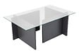HABITAT ET JARDIN - Table basse en verre "Vetrino" 105 x 65 x 40 cm - Anthracite - vignette