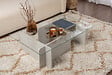 HABITAT ET JARDIN - Table basse en verre "Flavio" 105 x 65 x 30 cm - Gris - vignette