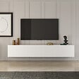 HABITAT ET JARDIN - Meuble TV en bois "West" 150 x 32 x 30 cm - Blanc - vignette