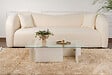 HABITAT ET JARDIN - Table basse en verre "Flavio" 105 x 65 x 30 cm - Bois blanc - vignette