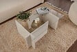 HABITAT ET JARDIN - Table basse en verre "Vetrino" 105 x 65 x 40 cm - Bois blanc - vignette