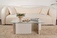 HABITAT ET JARDIN - Table basse en verre "Vetrino" 105 x 65 x 40 cm - Bois blanc - vignette