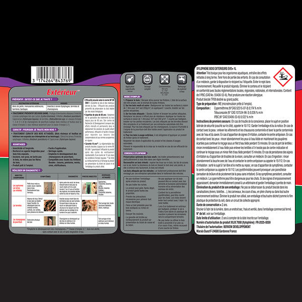 XYLOPHENE - Traitement bois extérieur insecticide et fongicide EVO+ - 6L - large