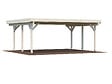 PALMAKO - Carport bois Karl 2 voitures - Naturel - L.600xP.512xH.244cm - vignette