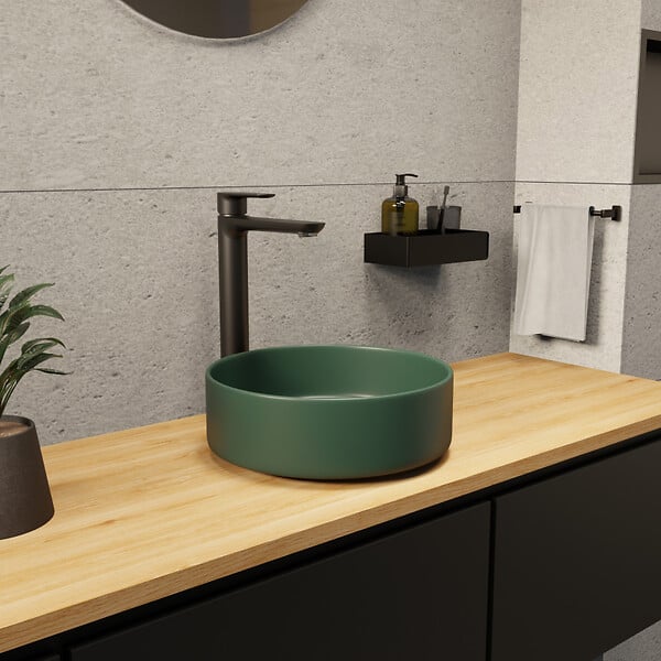 CERAMIA - PixL 36 x 12,5 cm vasque à poser + Swiss Aqua Technologies Mood mitigeur lavabo XL + Ceramia PixL bonde (CEPX36GEMSAT285C) - large