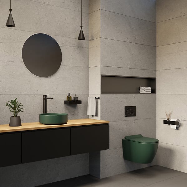 CERAMIA - PixL 36 x 12,5 cm vasque à poser + Swiss Aqua Technologies Mood mitigeur lavabo XL + Ceramia PixL bonde (CEPX36GEMSAT285C) - large