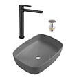 CERAMIA - PixL 50x37,5x13,5 cm vasque à poser + Swiss Aqua Technologies Mood mitigeur lavabo XL + Ceramia PixL bonde (CEPX49GRMSAT285C) - vignette