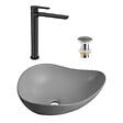 CERAMIA - PixL 51x38x19 cm vasque à poser + Swiss Aqua Technologies Mood mitigeur lavabo XL + Ceramia PixL bonde (CEPX505GRMSAT285C) - vignette