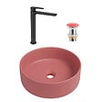 CERAMIA - PixL 36 x 12,5 cm vasque à poser + Swiss Aqua Technologies Mood mitigeur lavabo XL + Ceramia PixL bonde (CEPX36PMSAT285C) - vignette