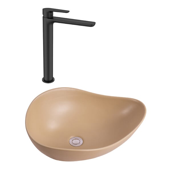 CERAMIA - PixL 51x38x19 cm vasque à poser + Swiss Aqua Technologies Mood mitigeur lavabo XL + Ceramia PixL bonde (CEPX505MOMSAT285C) - large