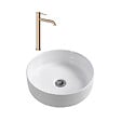 CERAMIA - Ceramia Aurum mitigeur lavabo inox, or rose + Ceramia PixL 36x12,5 cm vasque à poser, sans trop-plein, blanc (SAT285BRGCEPX3636) - vignette