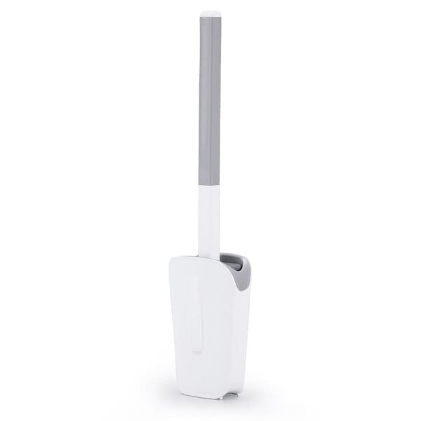 SWISS AQUA TECHNOLOGIES - Brosse WC légère adhésive, murale ou à poser, sans perçage, plastique, blanc mat (SATDSTETKA3M) - large