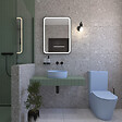SWISS AQUA TECHNOLOGIES - Infinitio WC à poser complet en céramique avec abattant SoftClose, bleu mat (SATINF031VPSNDBLM) - vignette