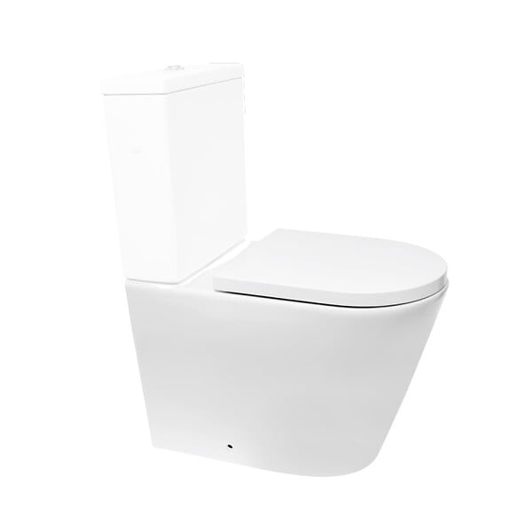 SWISS AQUA TECHNOLOGIES - Swiss Aqua Technologies Project cuvette WC à poser sans bride en céramique (réservoir non fourni), blanc (SATPRO31M) - large