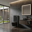 SWISS AQUA TECHNOLOGIES - Glass pack WC bâti-support avec plaque de commande + WC suspendu Ceramia sans bride avec abattant SoftClose (STGLBCE14BMT01-FR) - vignette