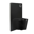 SWISS AQUA TECHNOLOGIES - Glass pack WC bâti-support avec plaque de commande + WC suspendu Ceramia sans bride avec abattant SoftClose (STGLBCE14BMT01-FR) - vignette