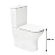 SWISS AQUA TECHNOLOGIES - Brevis Combi WC à poser sans bride en céramique compatible PMR avec abattant SoftClose, blanc (SATBRE033RREXVPP) - vignette