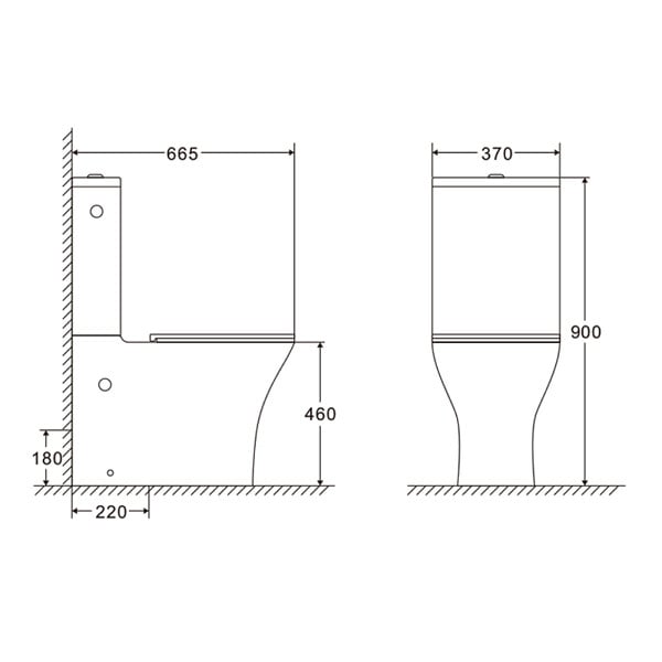 SWISS AQUA TECHNOLOGIES - Brevis Combi WC à poser sans bride en céramique compatible PMR avec abattant SoftClose, blanc (SATBRE033RREXVPP) - large