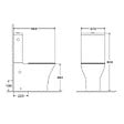 SWISS AQUA TECHNOLOGIES - Brevis Combi WC à poser sans bride en céramique compatible PMR avec abattant SoftClose, blanc (SATBRE033RREXVPP) - vignette