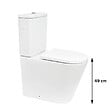 SWISS AQUA TECHNOLOGIES - Brevis Combi WC à poser sans bride en céramique avec abattant SoftClose, blanc (SATBRE32) - vignette