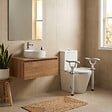 SWISS AQUA TECHNOLOGIES - Brevis Combi WC à poser sans bride en céramique avec abattant SoftClose, blanc (SATBRE32) - vignette