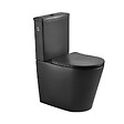 SWISS AQUA TECHNOLOGIES - Brevis WC à poser complet sans bride en céramique avec abattant SoftClose, rinçage Vortex, noir mat (SATBRE031RTORVPBKM) - vignette