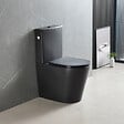 SWISS AQUA TECHNOLOGIES - Brevis WC à poser complet sans bride en céramique avec abattant SoftClose, rinçage Vortex, noir mat (SATBRE031RTORVPBKM) - vignette
