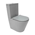 SWISS AQUA TECHNOLOGIES - Infinitio WC à poser complet en céramique avec abattant SoftClose, gris mat (SATINF031VPSNLGRM) - vignette