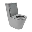 SWISS AQUA TECHNOLOGIES - Infinitio WC à poser complet en céramique avec abattant SoftClose, gris mat (SATINF031VPSNLGRM) - vignette