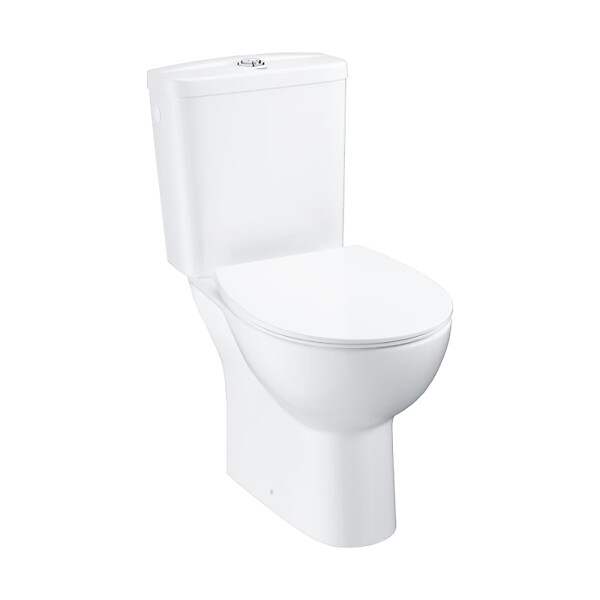 GROHE - Bau Ceramic ensemble WC à poser complet sans bride avec abattant ultra-fin SoftClose, blanc (39904000) - large