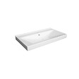 NATUREL - Naturel Stilla 81x46x6,5 cm lavabo en céramique pour meubles, avec trop-plein, blanc (VERSO80) - vignette