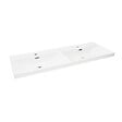 SWISS AQUA TECHNOLOGIES - B-Way 121x46 cm double vasque semi-encastrée en céramique, pour meuble de salle de bain SATEVO120NA, blanc (SATBW212046) - vignette