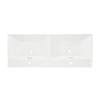 SWISS AQUA TECHNOLOGIES - B-Way 121x46 cm double vasque semi-encastrée en céramique, pour meuble de salle de bain SATEVO120NA, blanc (SATBW212046) - vignette