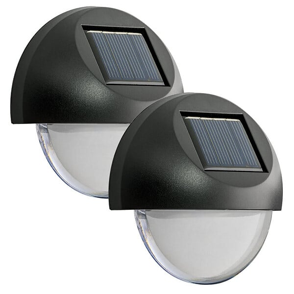 EZ SOLAR - Pack de 2 appliques solaires rondes - 2 x 6 lumens-EZ SOLAR - large