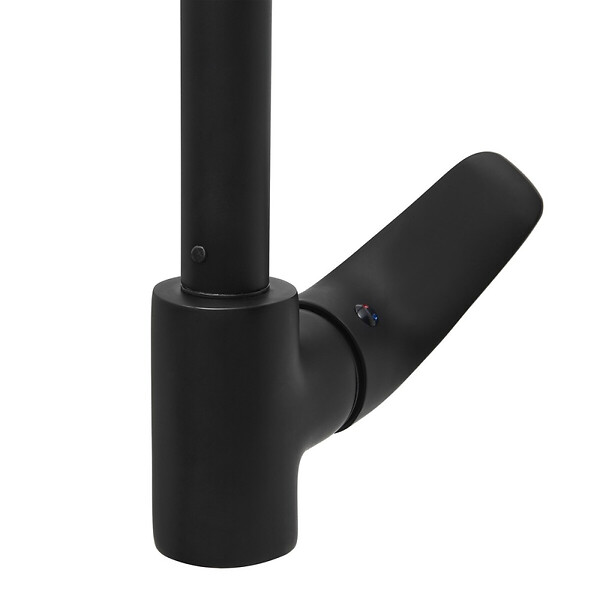 IDEAL STANDARD - Strada II lavabo 600x430 mm 1 trou + Siko S-Line Pro mitigeur avec bec tournant, noir (T300001SBSLPRO280C) - large