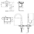 IDEAL STANDARD - Strada II lavabo 600x430 mm 1 trou + Siko S-Line Pro mitigeur avec bec tournant, noir (T300001SBSLPRO280C) - vignette