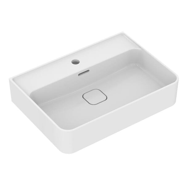 IDEAL STANDARD - Strada II lavabo 600x430 mm 1 trou + Swiss Aqua Technologies mitigeur lavabo, sans tirette, chrome (T300001SATBSF271) - large