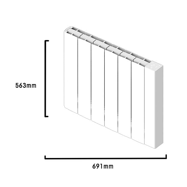 BATILEC - Radiateur céramique Heatzy connecté WiFi 1500W - Cœur de chauffe céramique - Confort thermique optimal - large