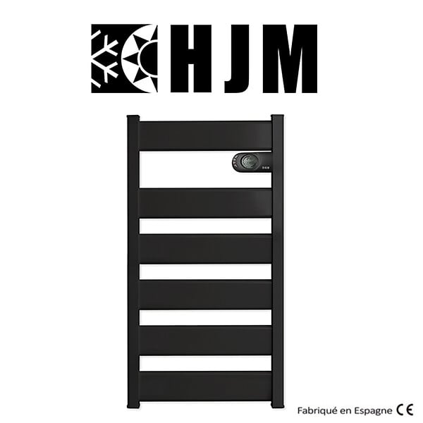 BATILEC - HJM Sèche-serviette LYSA à inertie céramique 750W – Anthracite-Fabriqué en Espagne - large