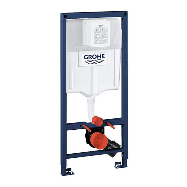 GROHE - Pack WC Bâti-support Rapid SL + WC sans bride SAT, fixations invisibles + Plaque chrome (ARENABLSAT) - large