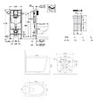 GROHE - Rapid SL pack WC bâti-support + WC sans bride Ceramia avec abattant SoftClose + plaque noir mat (GRRCE14BMT01MAN-FR) - vignette