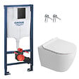 GROHE - Rapid SL pack WC bâti-support + WC suspendu Ceramia PixL + abattant SoftClose + set d'isolation + plaque noir (GRCEPXWT02-FR) - vignette