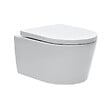GEBERIT - Geberit + Swiss Aqua Technologies Pack WC sans bride SAT, fixations invisibles + Abattant softclose + Bâti support Geberit Extra-plat UP720 + Plaque Chrome - vignette