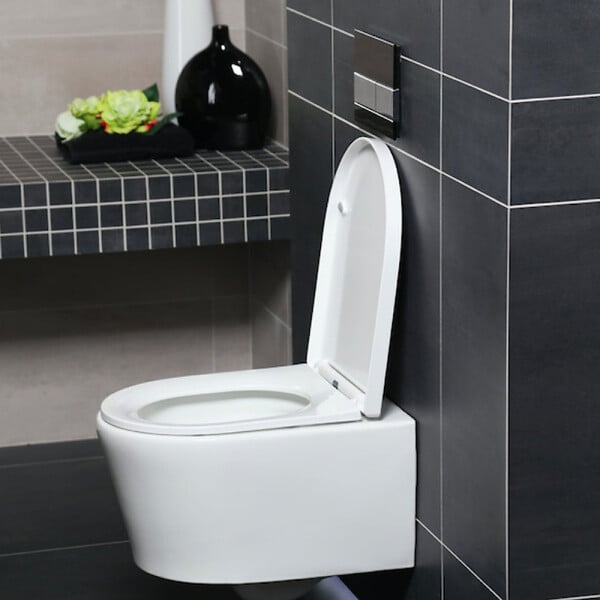 GROHE - Rapid SL pack WC bâti autoportant + WC suspendu sans bride Swiss Aqua Technologies + abattant + plaque (GRRSTBRWR02MAN-FR) - large