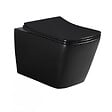 GEBERIT - Geberit + Swiss Aqua Technologies Pack WC sans bride Infinitio Noir mat + Abattant softclose slim + Bâti support Geberit Extra-plat UP720 + Plaque Noir brillante - vignette