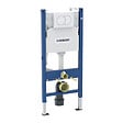 GEBERIT - Duofix Pack WC bâti-support + WC suspendu sans bride avec abattant SoftClose Ceramia + plaque blanche (GEBCE14WT01MAN-FR) - vignette