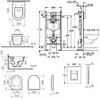 GROHE - Pack WC Bâti Rapid SL Autoportant + Cuvette Vitra S50 + Abattant soft close + Plaque chrome (ProjectS50softclose-1-SP) - vignette